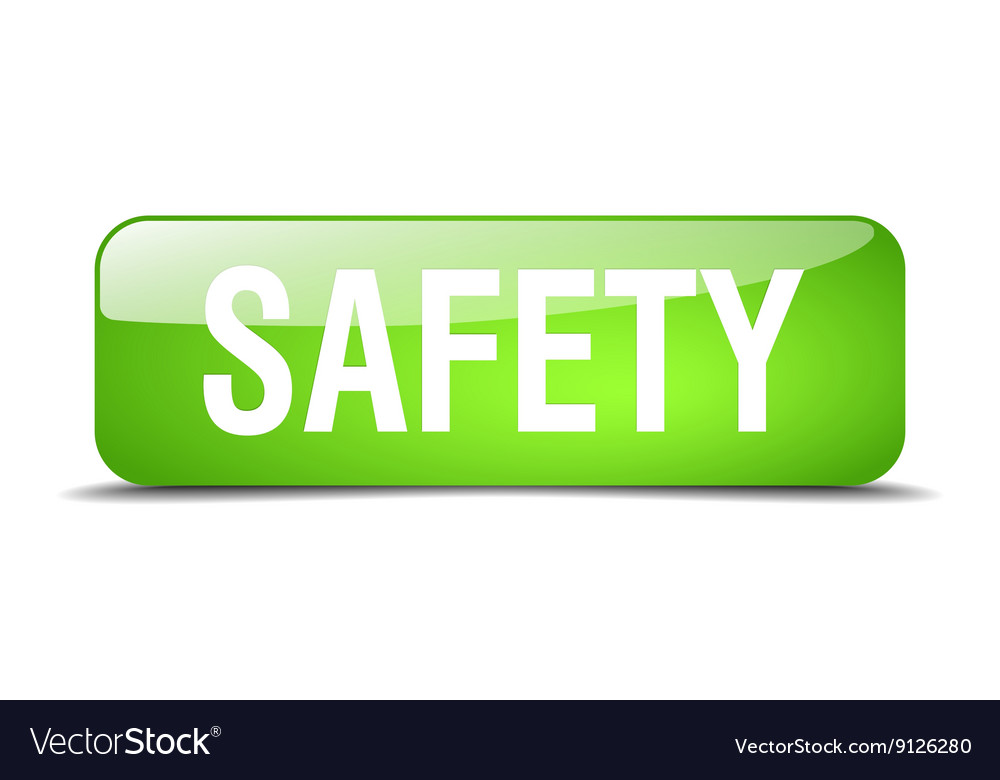 Safety Green Square 3d Realistic Isolated Web Vector Image Safety Green Square 3d Realistic Isolated Web Vector Image