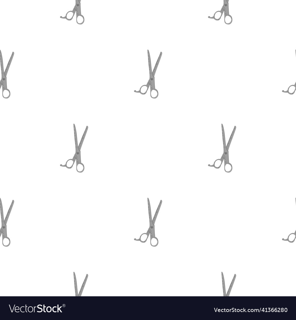 Scissors seamless pattern retro salon background vector image Scissors seamless pattern retro salon background