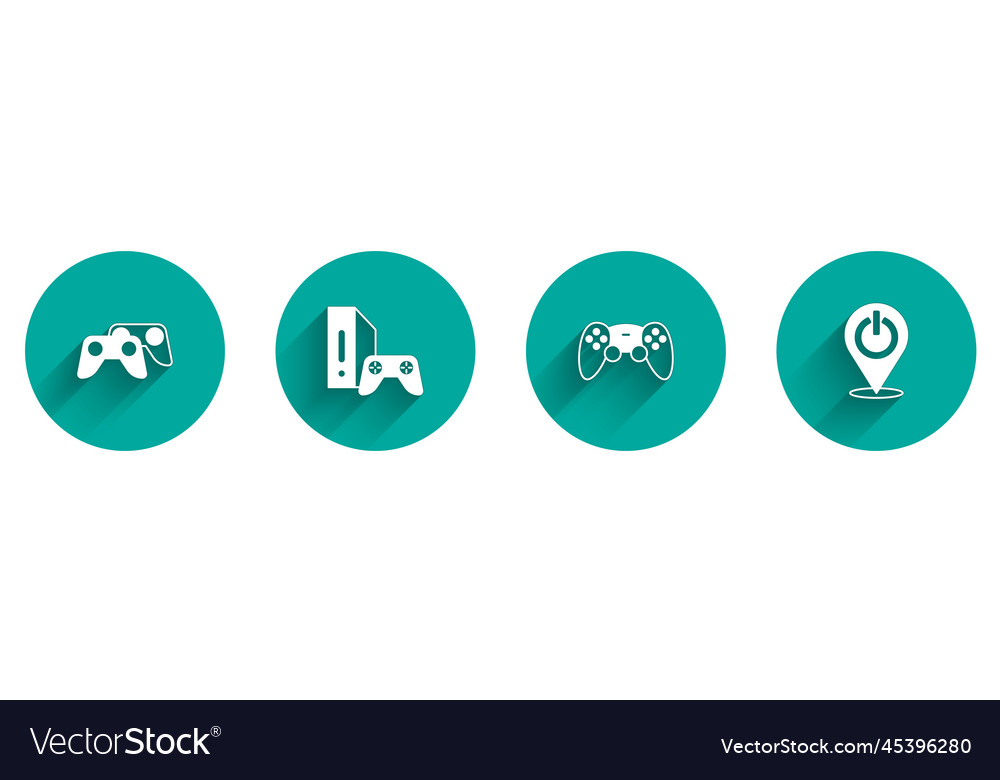 Set game controller or joystick console vector image Set game controller or joystick console
