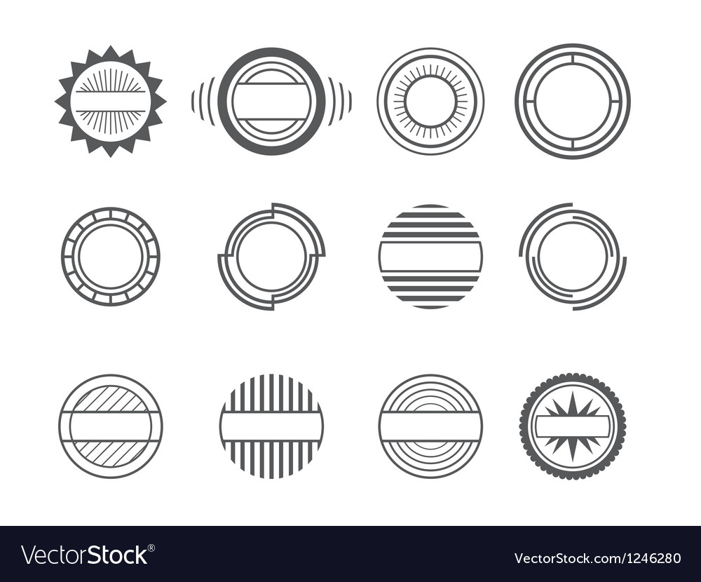 Set of different labels without text
