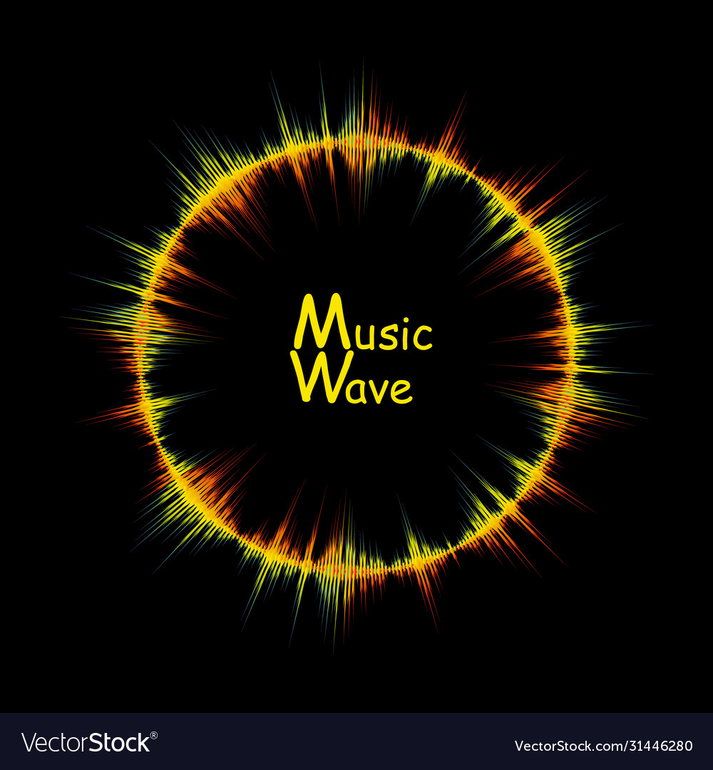 Spectrum music wave background modern pulse vector image Spectrum music wave background modern pulse