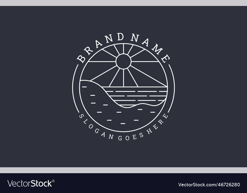 Wave sun Royalty Free Vector Image - VectorStock