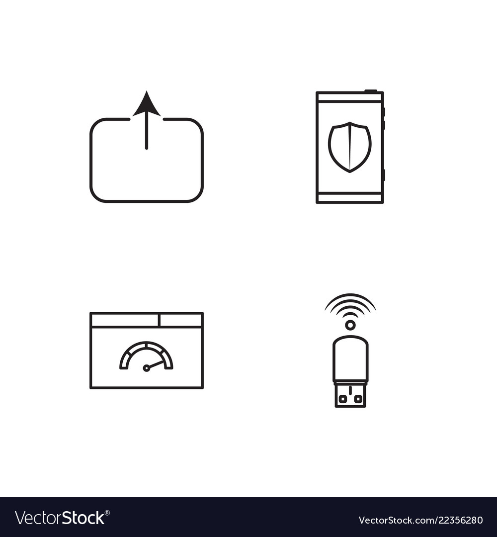 Web simple outlined icons set Vector Image Web simple outlined icons set