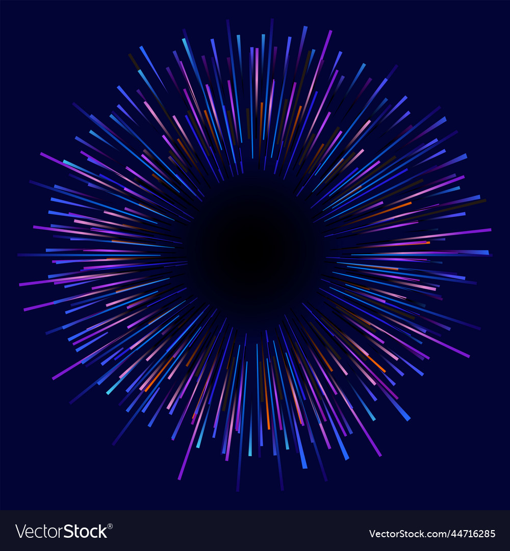 Abstract starburst dynamic motion lines circular vector image Abstract starburst dynamic motion lines circular