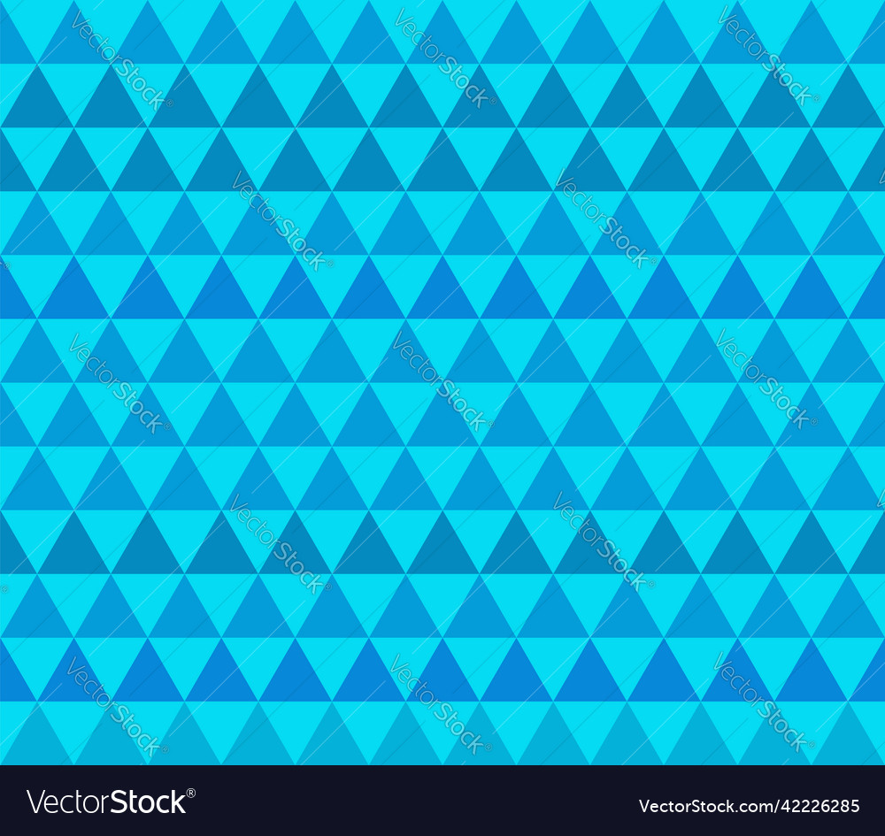 Blue triangle seamless pattern background vector image Blue triangle seamless pattern background
