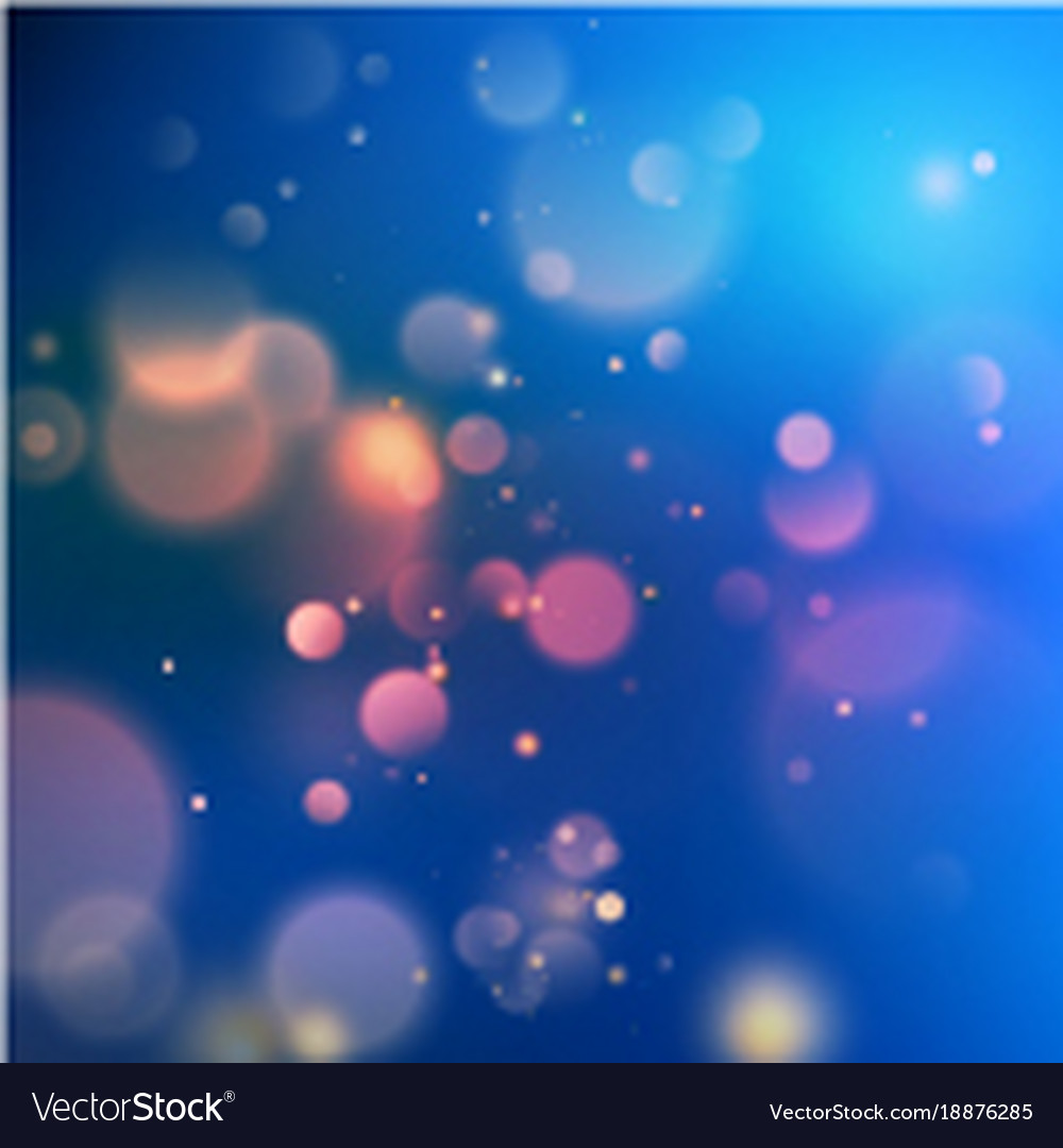 Blue with bokeh background created by neon lights Vector Image