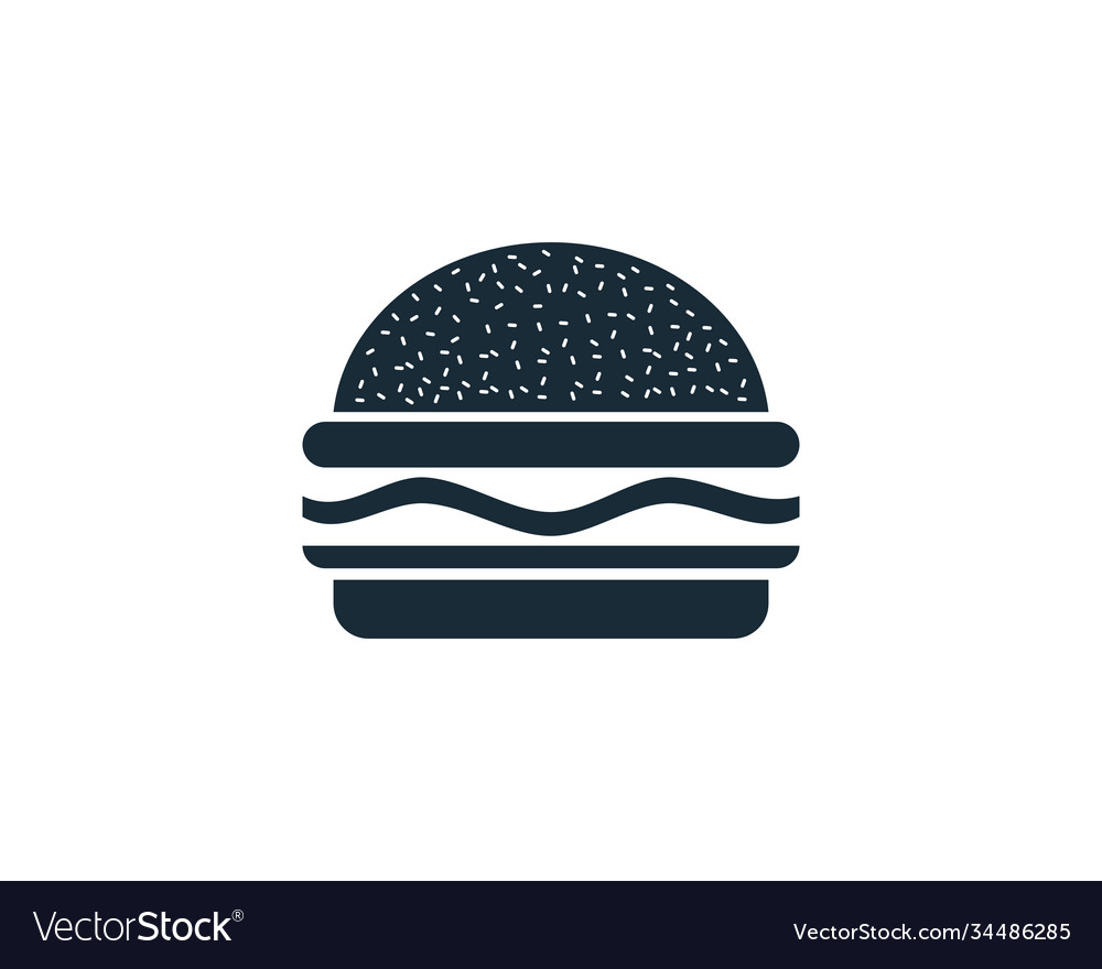 Burger icon logo template design