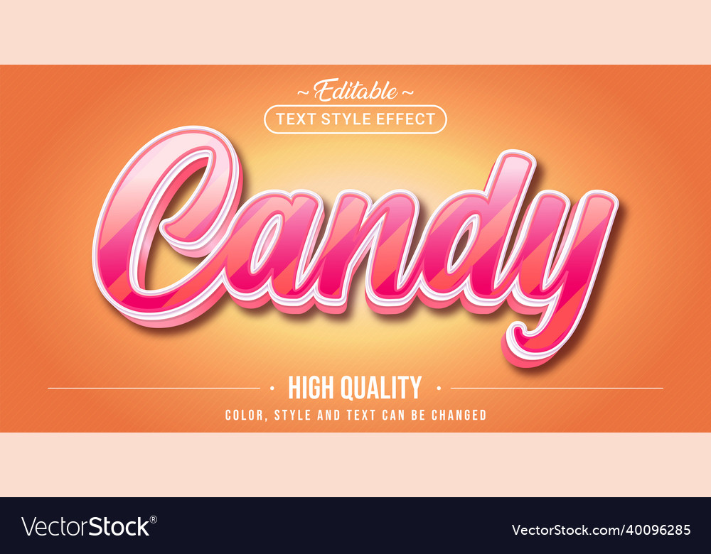 Editable text style effect - candy