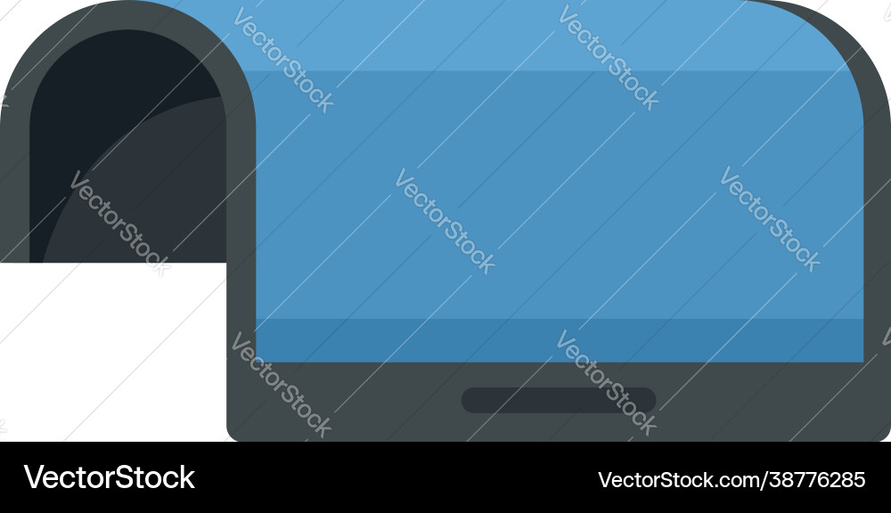 Flexible display device icon flat isolated Vector Image