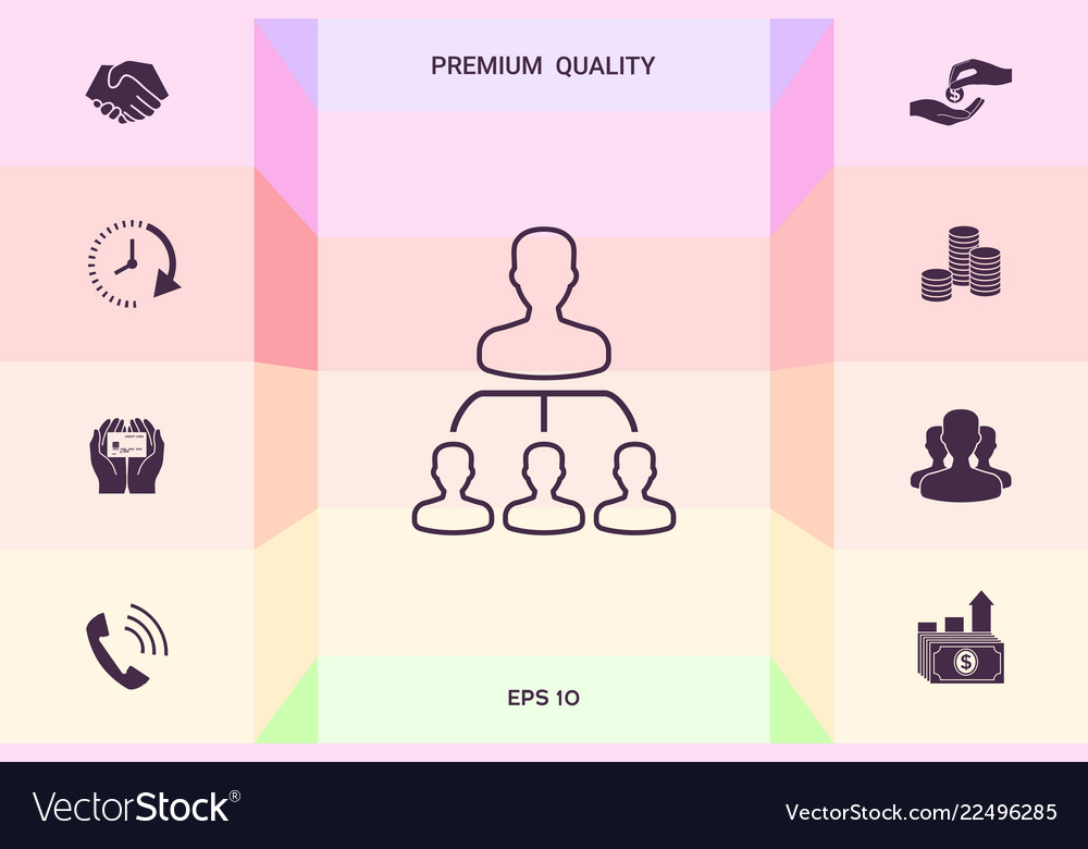 Hierarchy - line icon graphic elements
