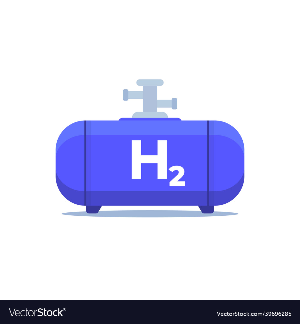 Hydrogen storage industrial gas tank icon