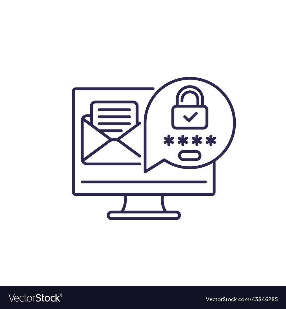 E-Mail-Zugriff-Symbol-Authentifizierung mit einem Passwort