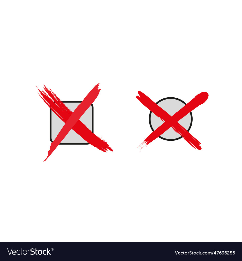 No symbol cross sign or x mark icon