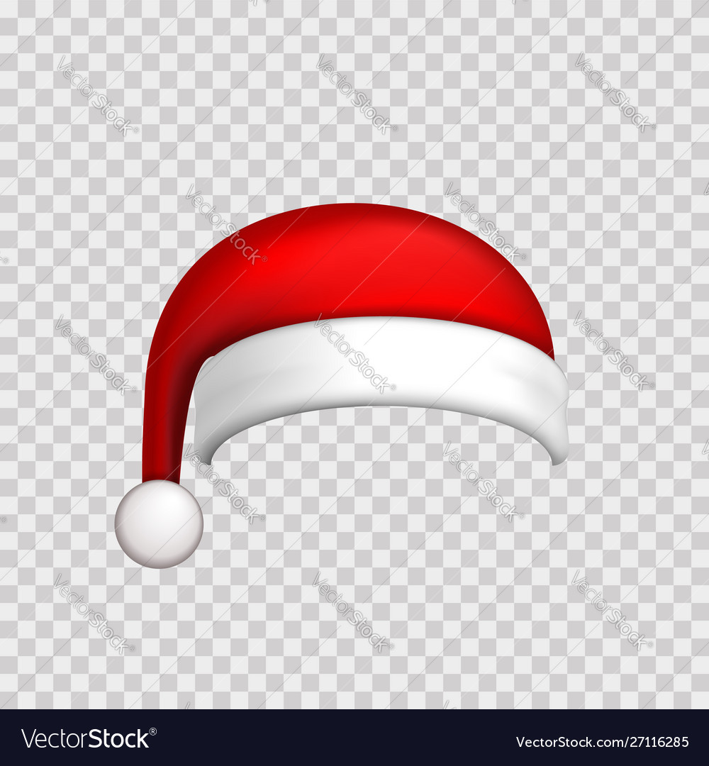 Santa claus hat 3d realistic santa claus hat Vector Image