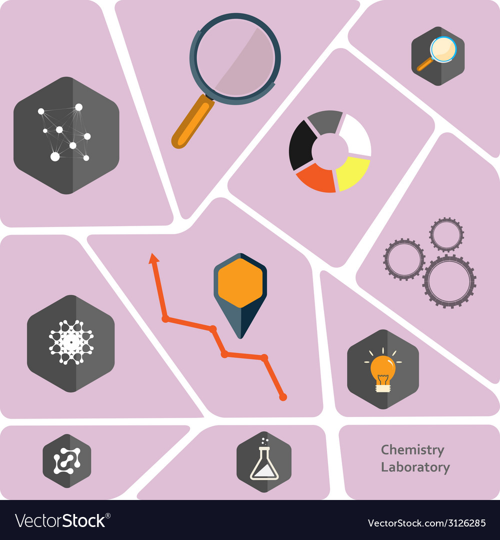 Set of flat design concepts for web and printing