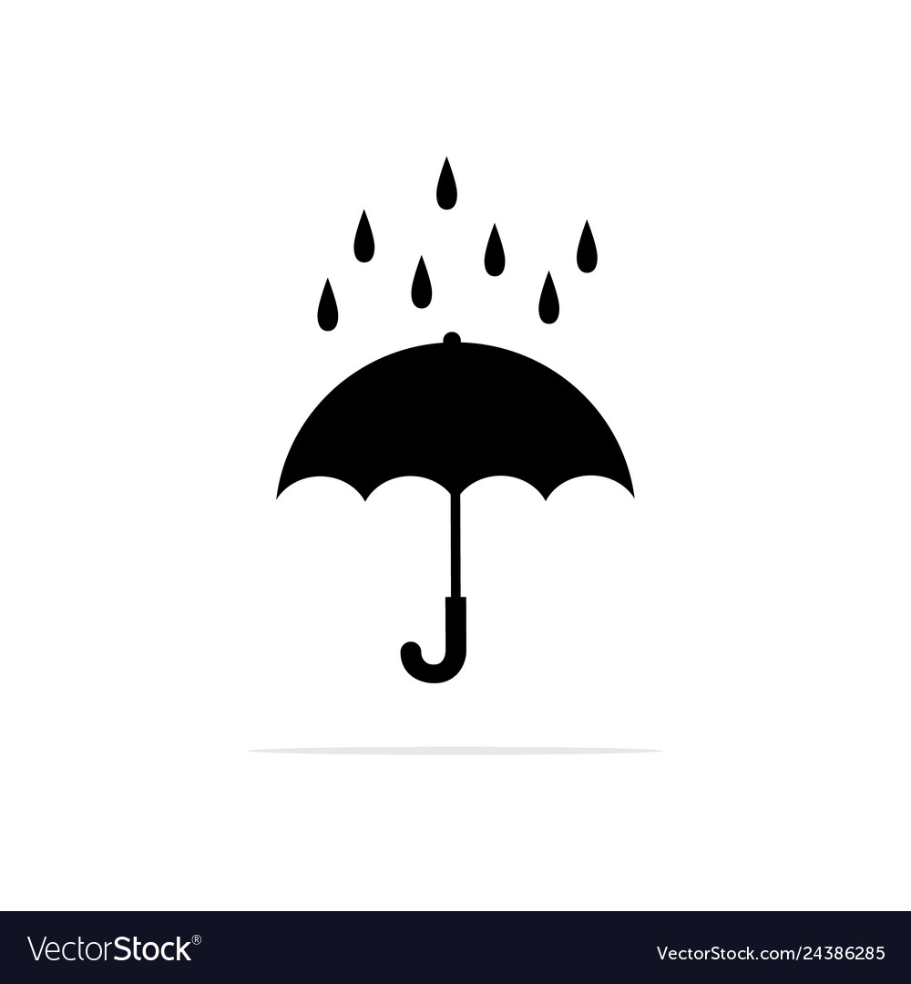 Umbrella And Rain Icon Concept For Royalty Free Vector Image