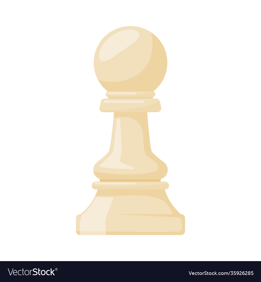 White chess pieces in a row Royalty Free Vector Image