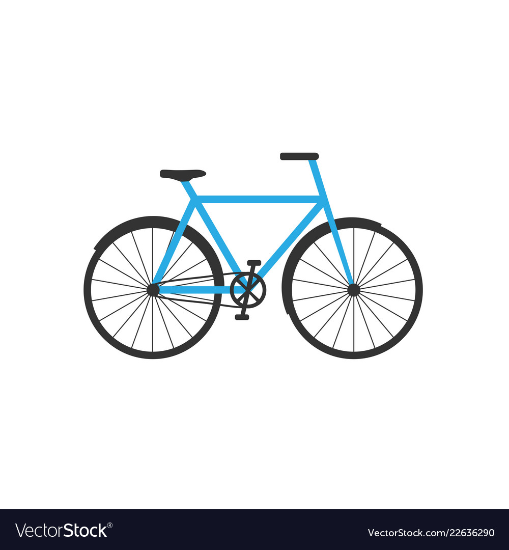 Bicycle icon bike flat vector image Bicycle icon bike flat