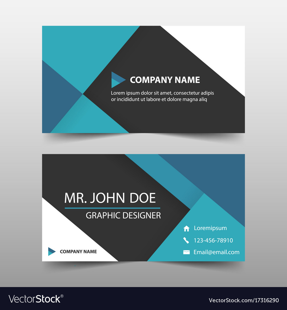 Blue Corporate Business Card Name Card Template Vector Image