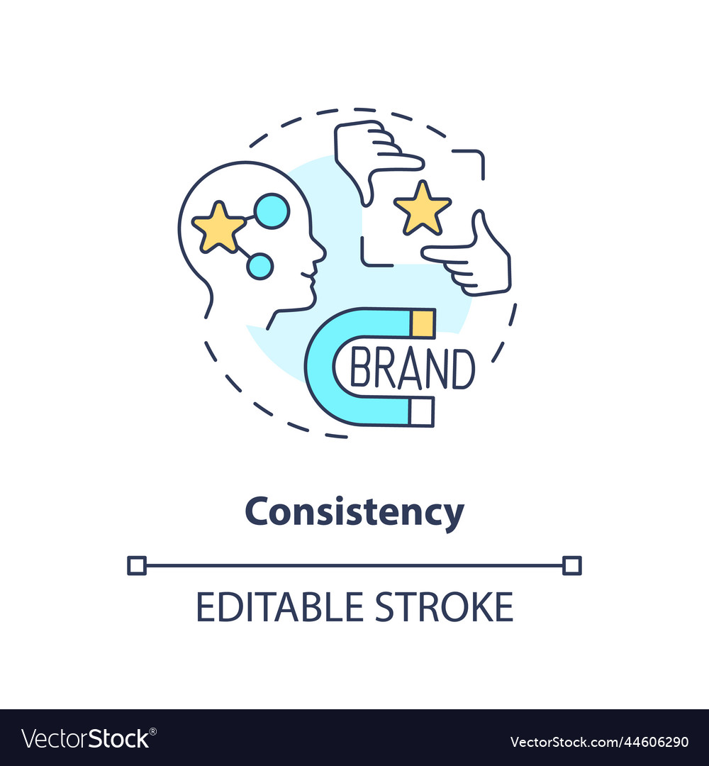 Consistency concept icon Royalty Free Vector Image