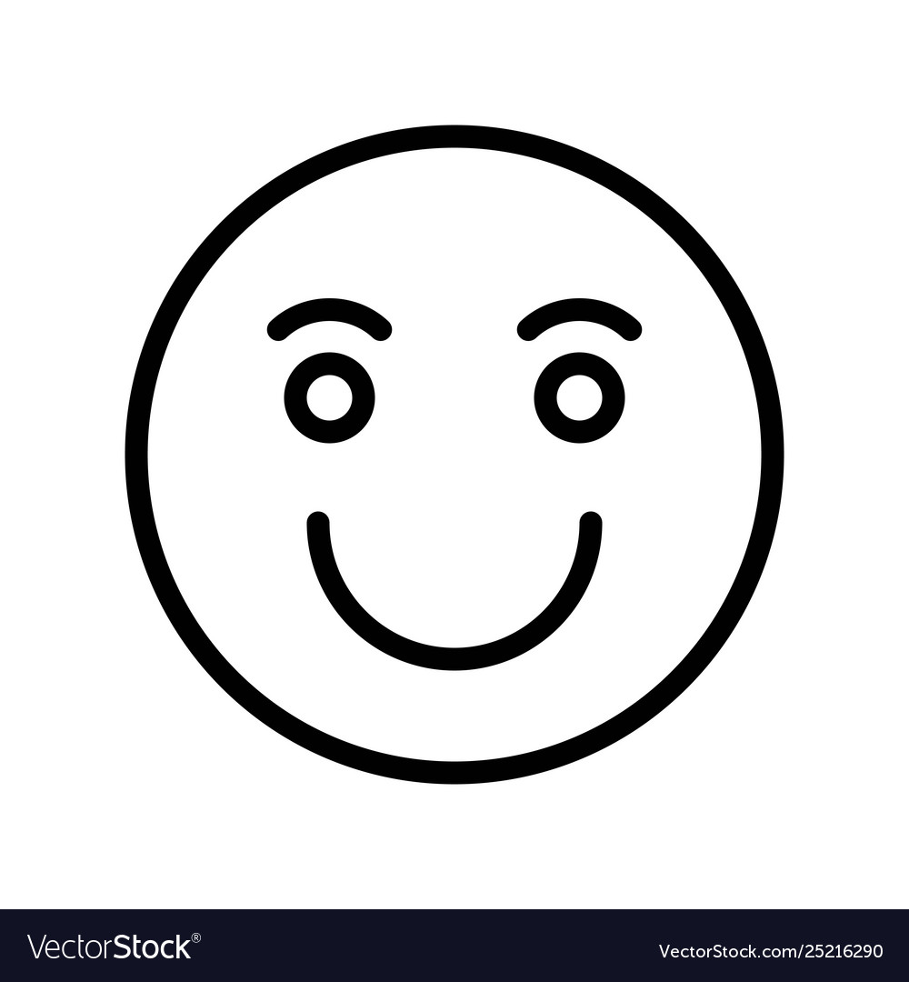 Emoticon social media line style icon Royalty Free Vector