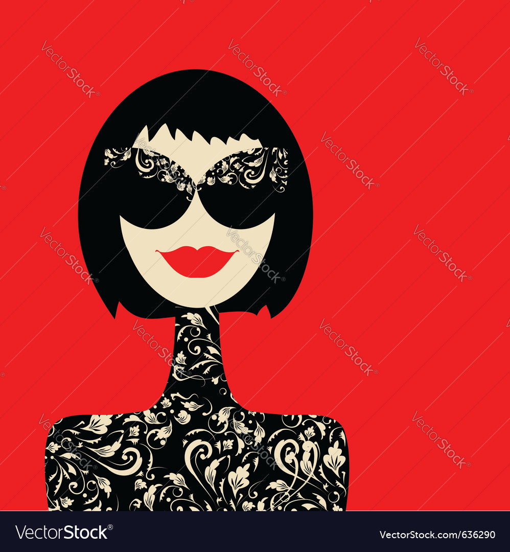 Fashion woman portrait Royalty Free Vector Image