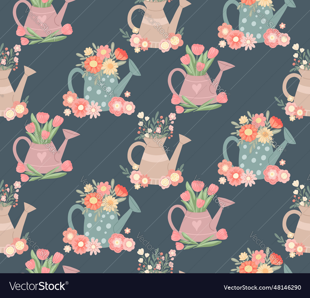 Flat hand drawn seamless pattern