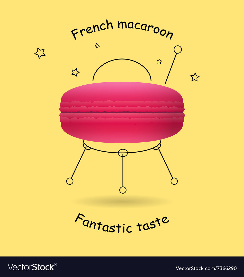 Funny logo with the classic french macaroon