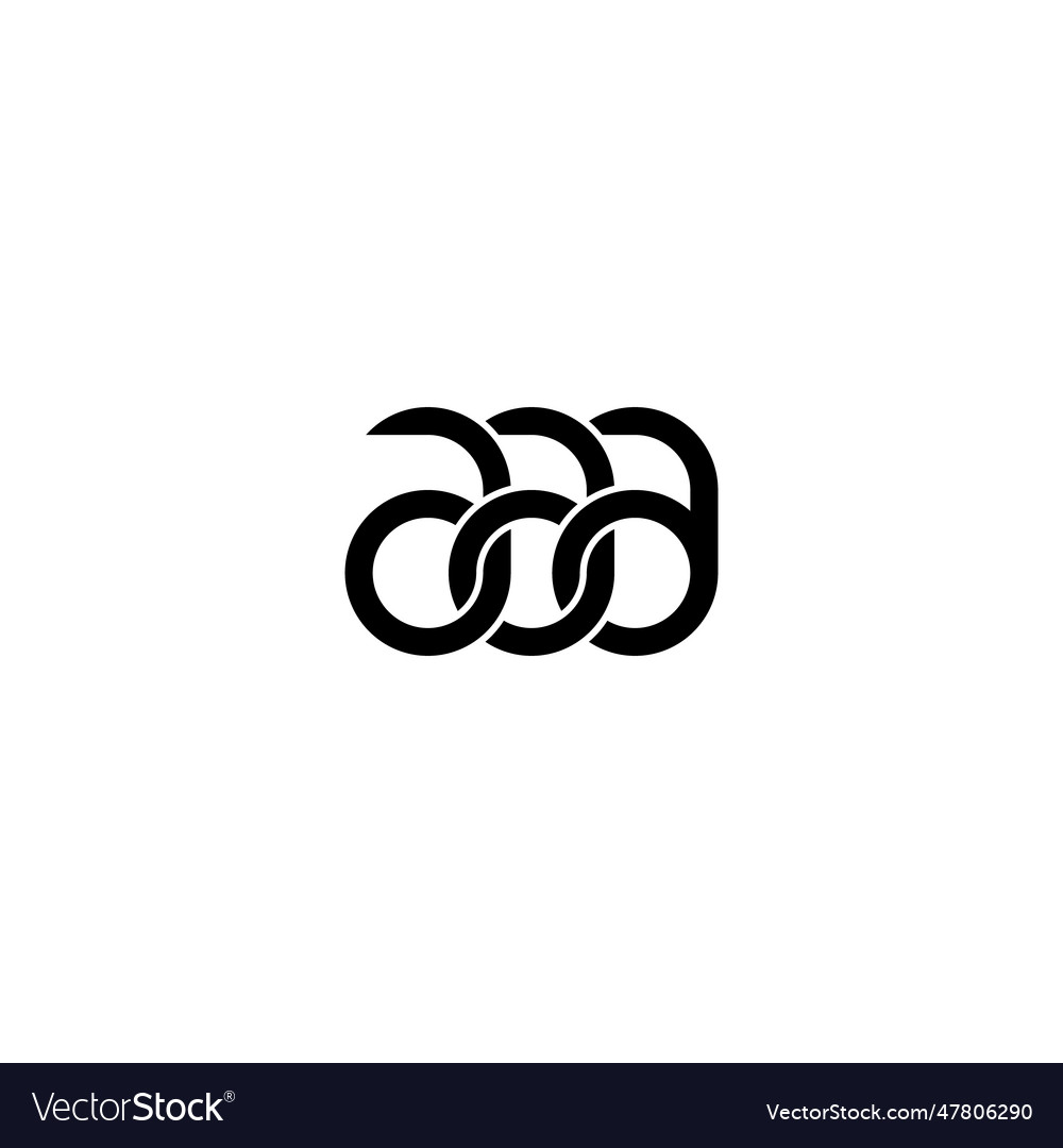 Letters aaa monogram logo design