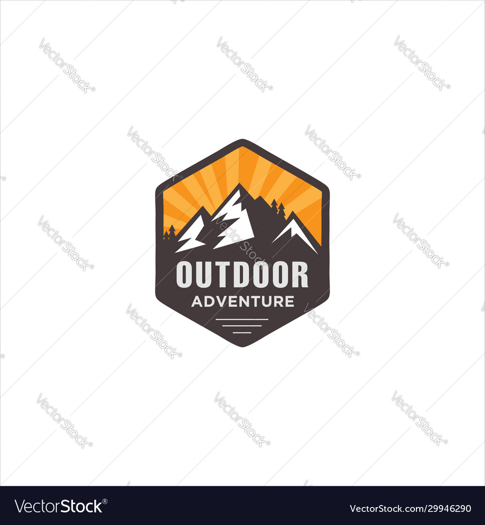 Mountain logo outdoor hiking camping expedition