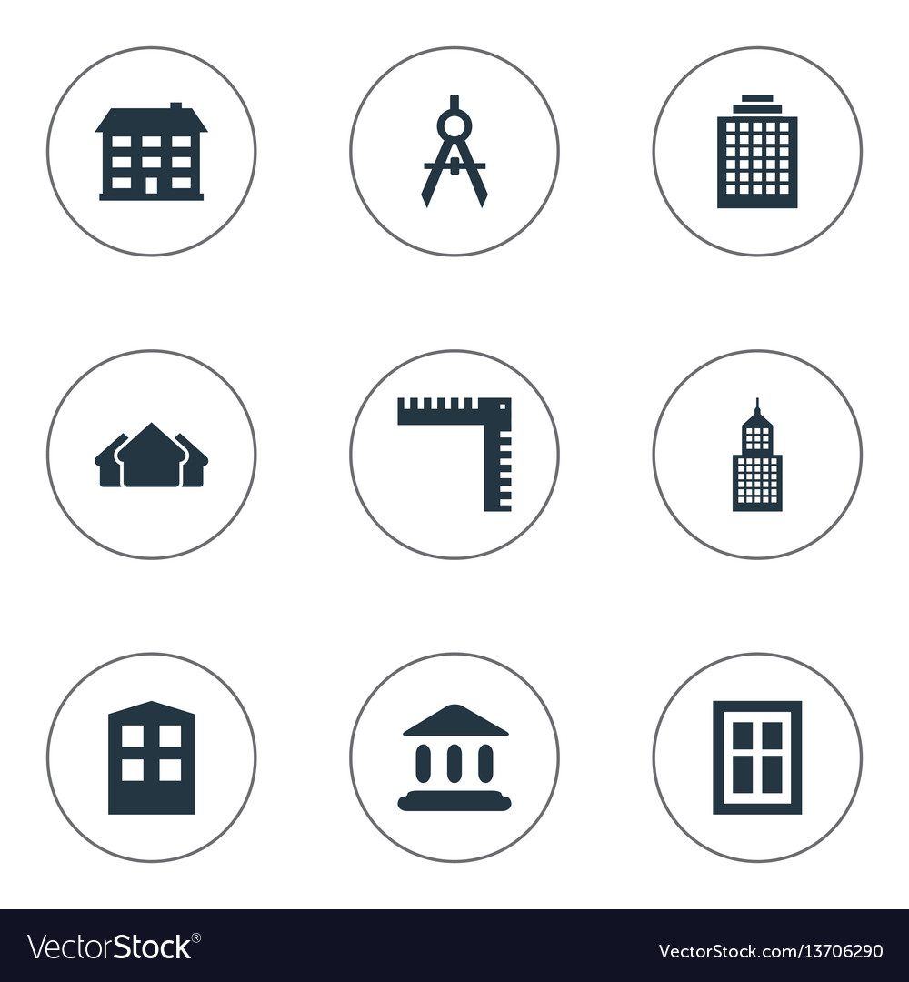 Set of simple structure icons