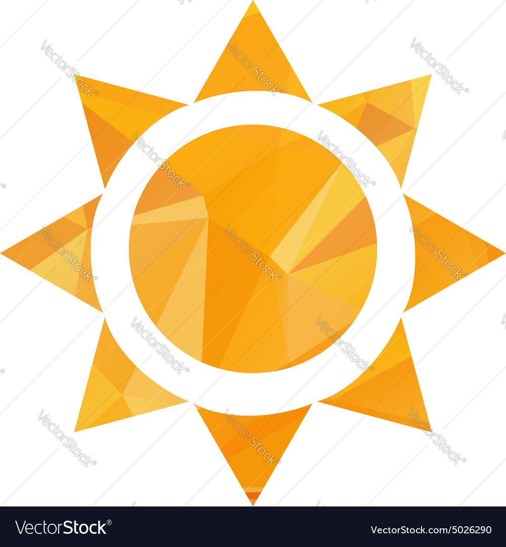 Triangle sun in eps Royalty Free Vector Image - VectorStock