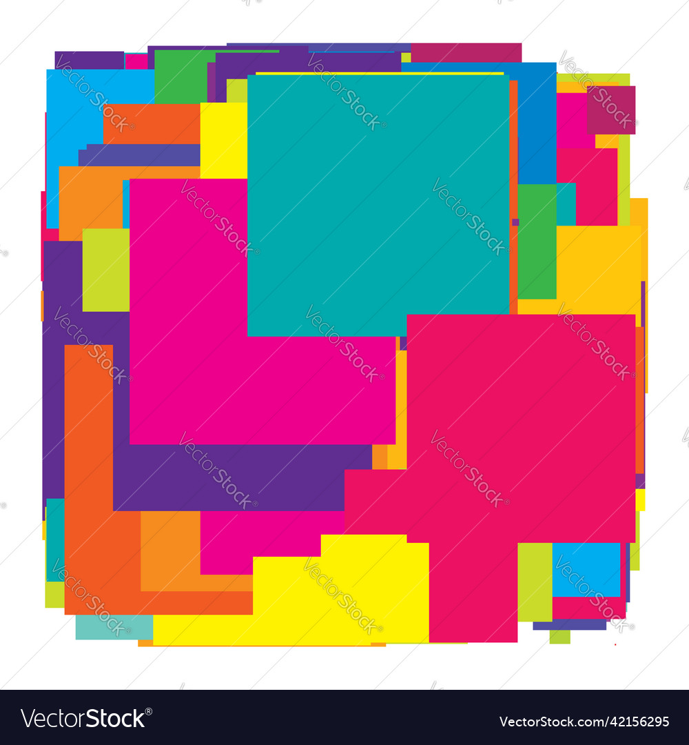 Abstract overlapping squares pattern