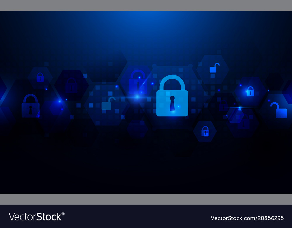 Abstract technology and security icons concept Vector Image
