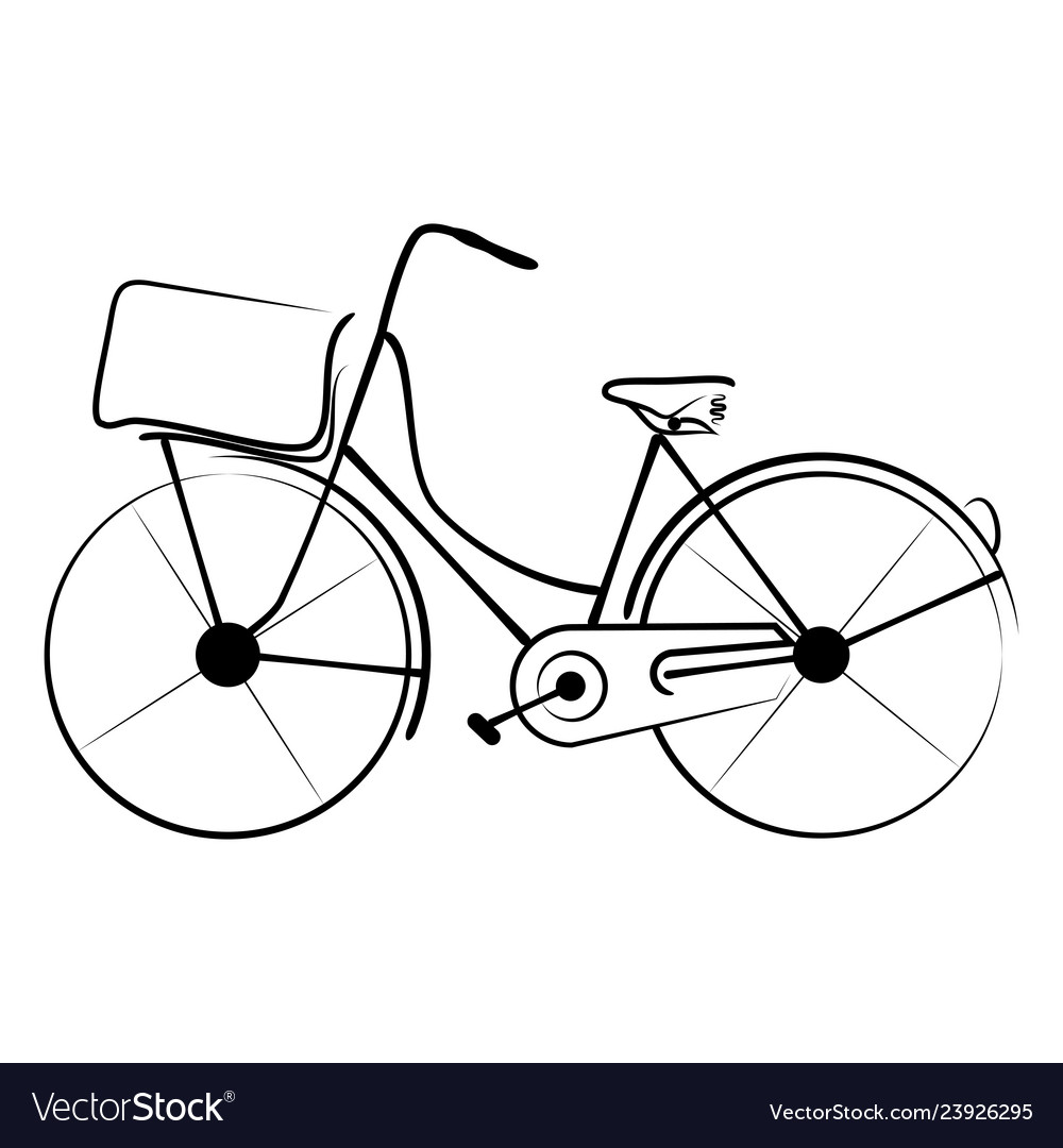 Ancient bicycle 0005 Royalty Free Vector Image