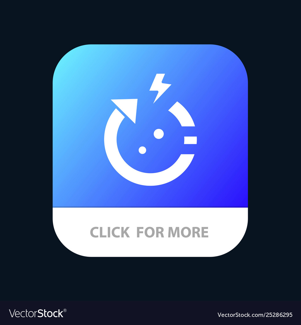 Arrow power save world mobile app button android vector image Arrow power save world mobile app button android