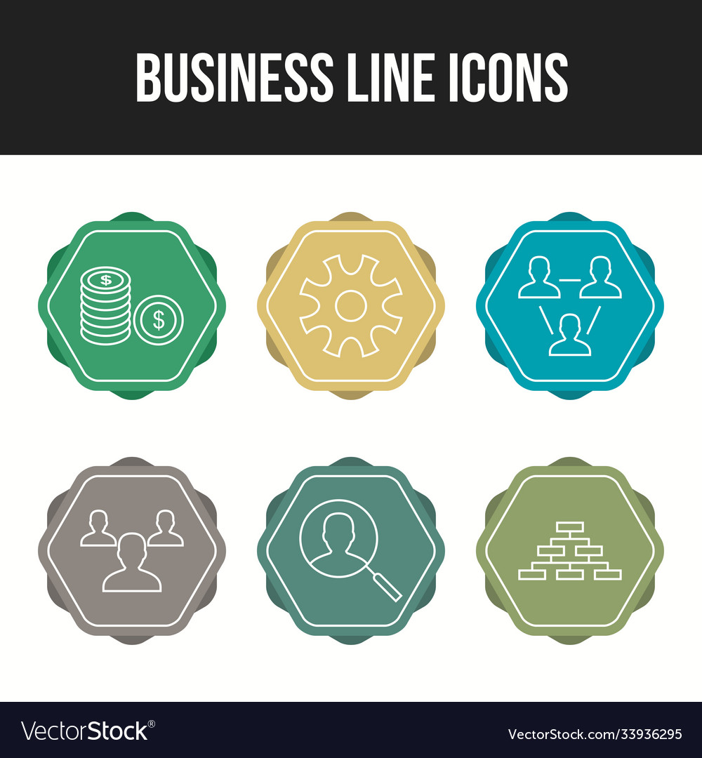 Schöne 6 Icons Pack-Geschäft