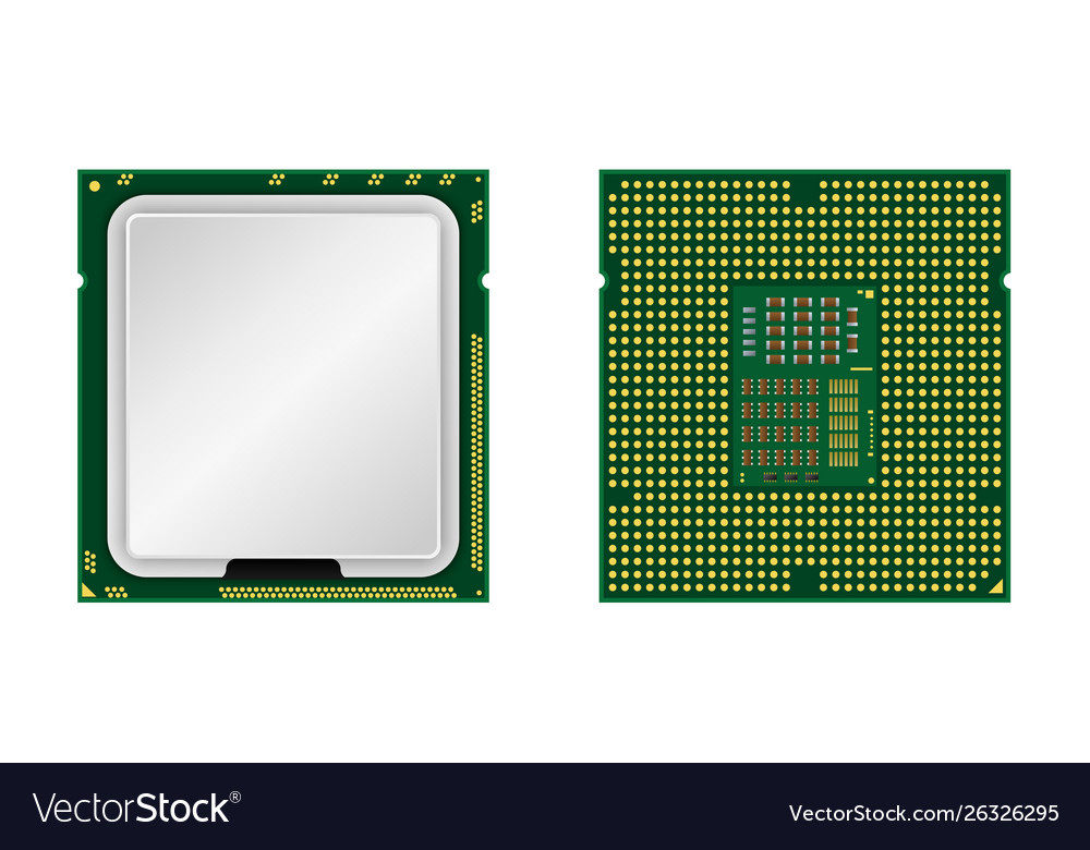 Computer processor Royalty Free Vector Image VectorStock
