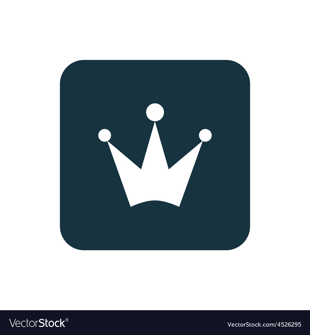 Crown icon rounded squares button