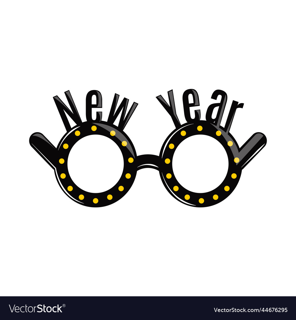 Happy new year glasses