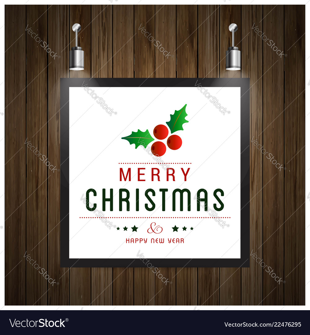 Merry christmas greetings design with dark