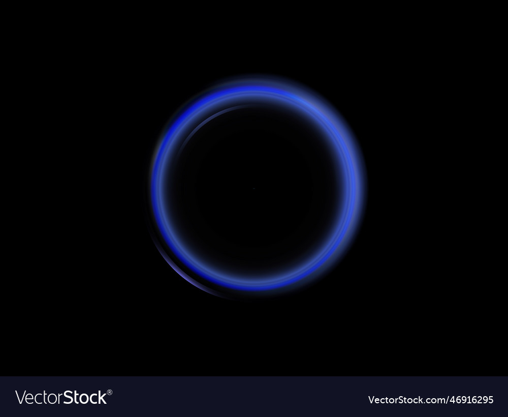 Neon swirl curve blue line light effect abstract Vector Image