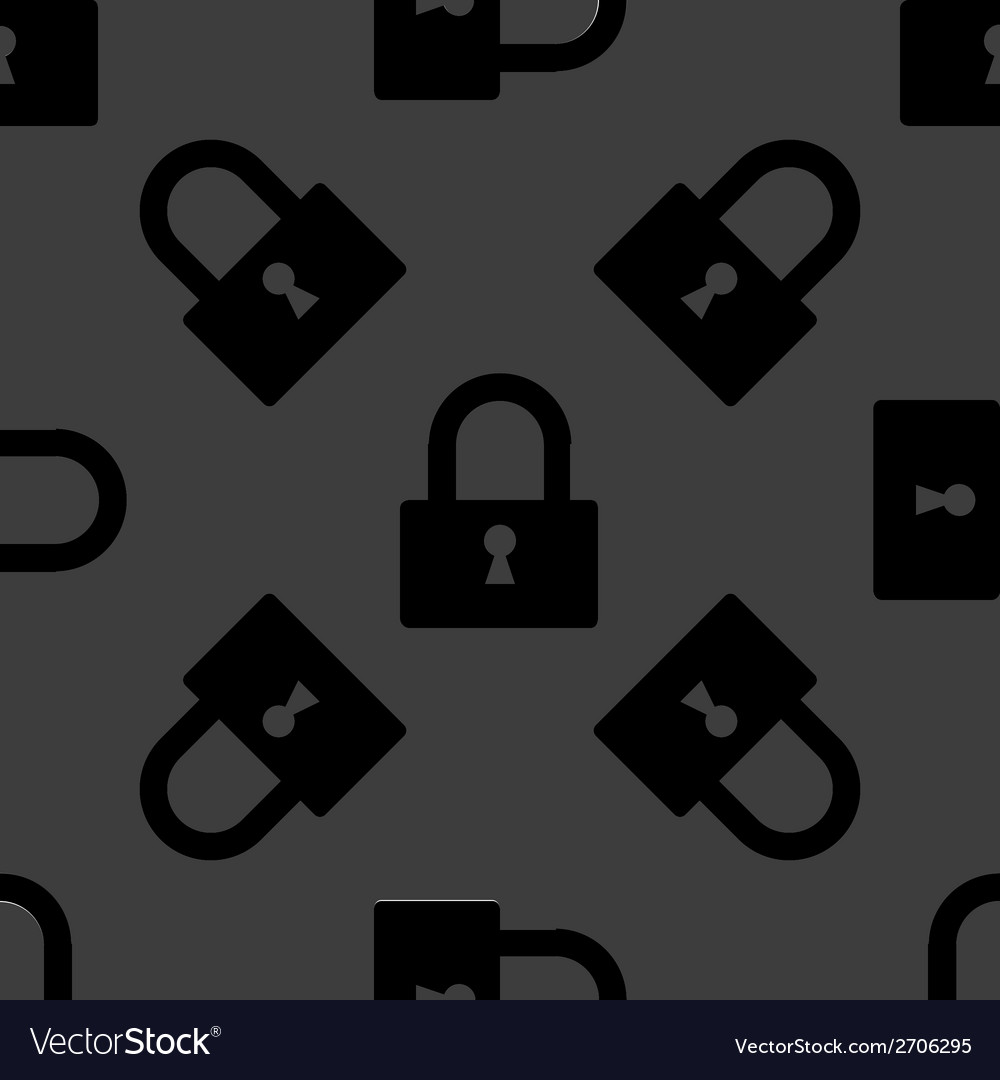 Padlock Web-Symbol flaches Design nahtloses Muster