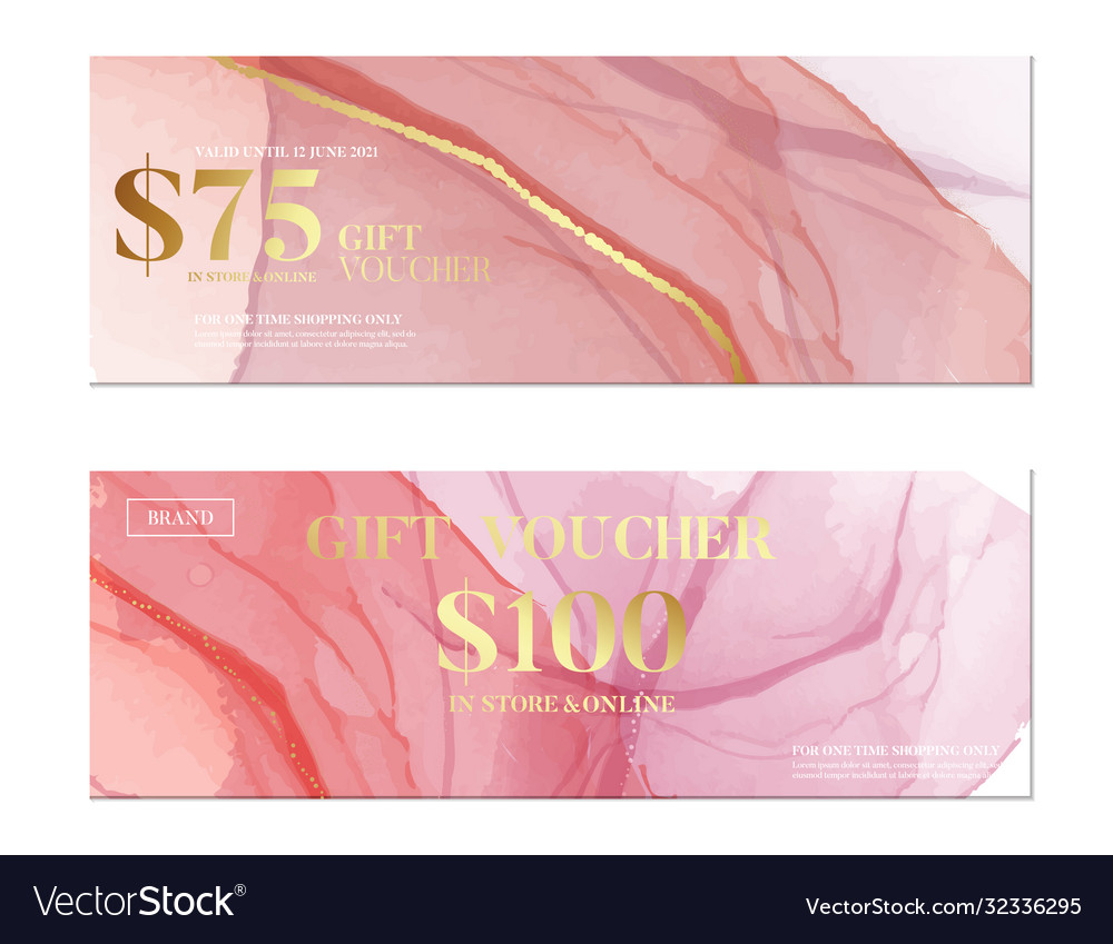 Pink watercolor banner business pattern creative Vector Image