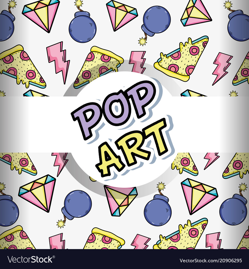 Pop art background cartoons