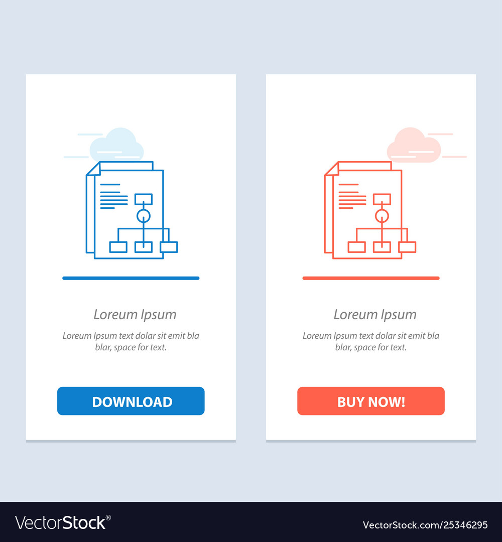 Presentation graph invoice report blue and red