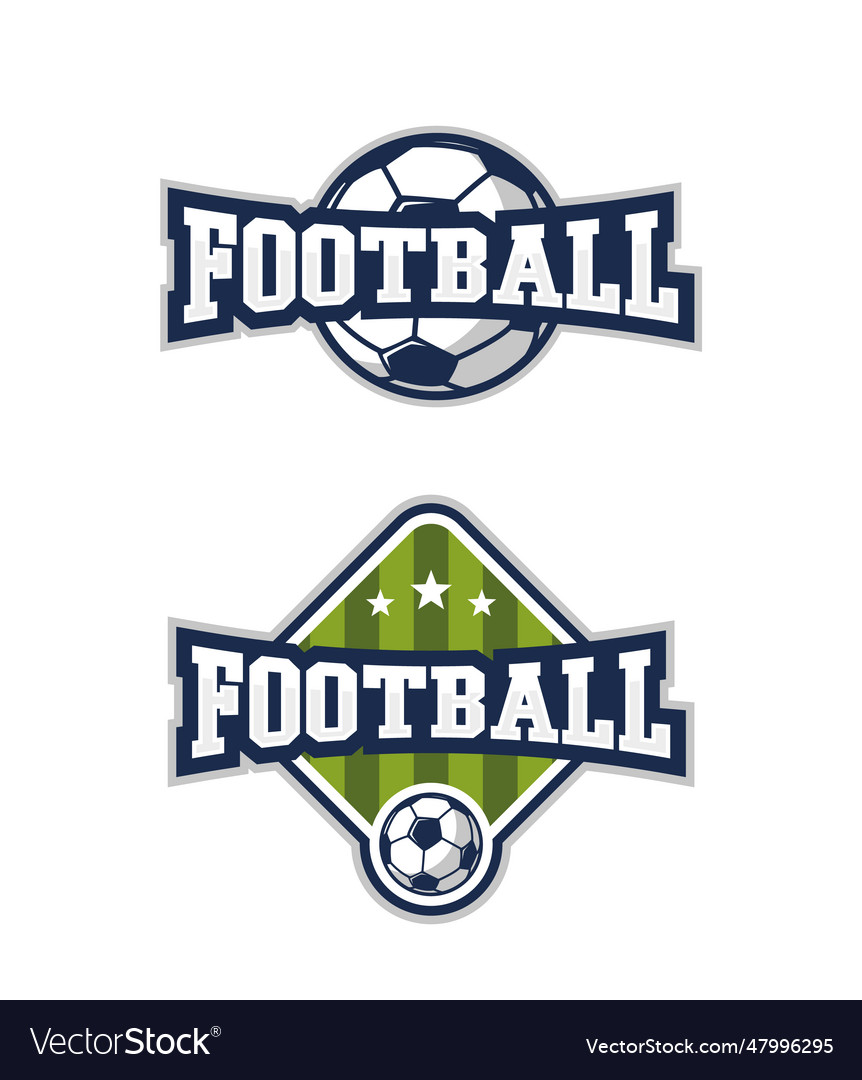 Set of football badge