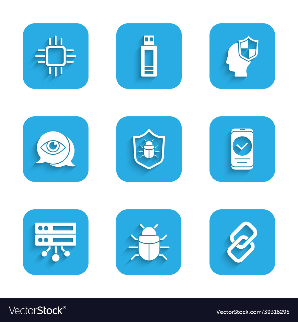 System Bugkette Link Smartphone Server vector image System Bugkette Link Smartphone Server
