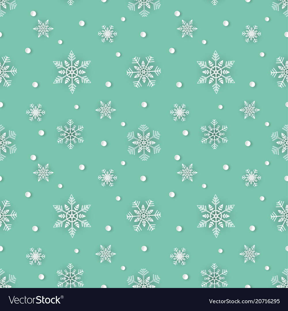 Snowflakes seamless repeating pattern Royalty Free Vector