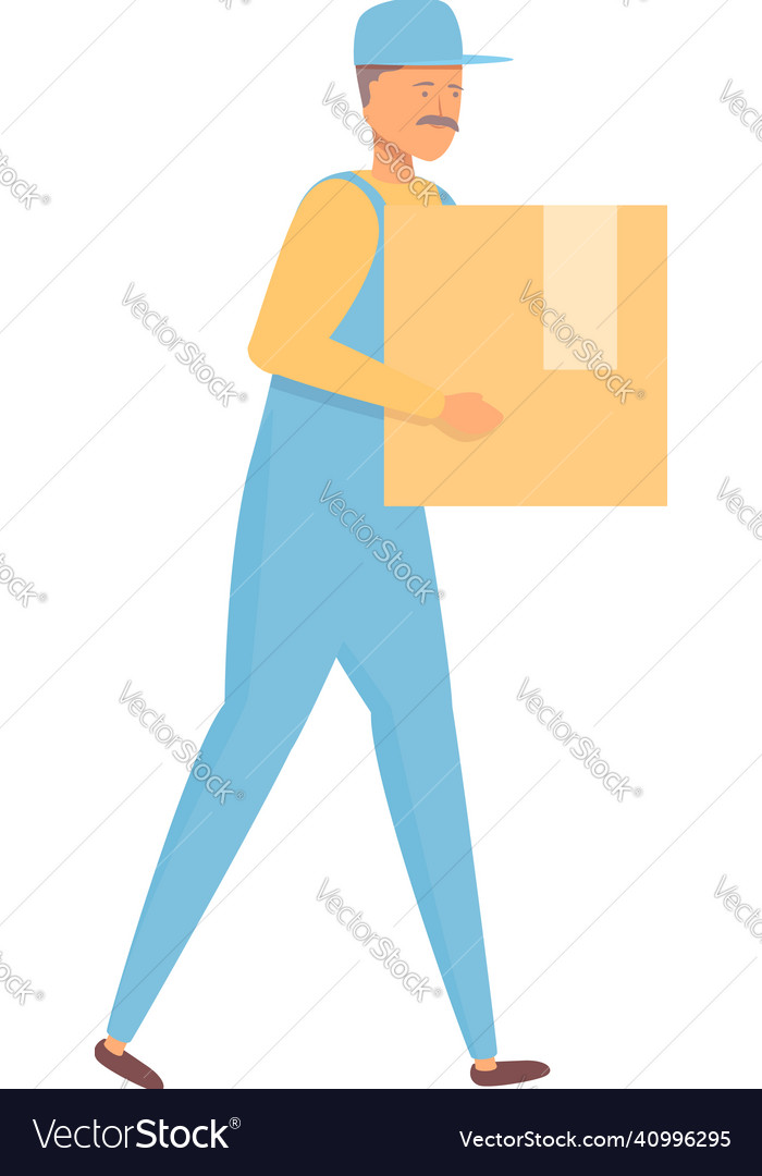 Take relocation box icon cartoon home move Vector Image